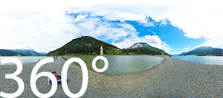 Der Kirchturm im Reschensee