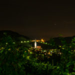 Tramin by night in the vineyards