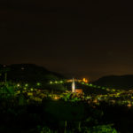 Tramin by night in the vineyards