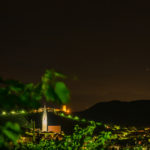 Tramin by night in the vineyards