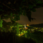 Tramin by night in the vineyards