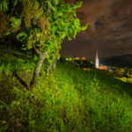 Tramin by night in the vineyards