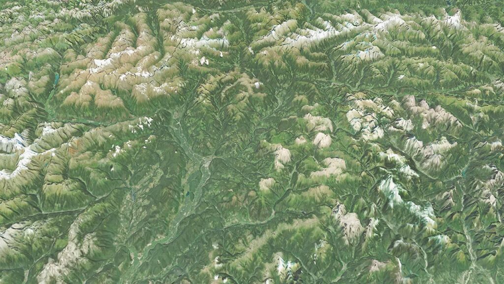 Alpen Südtirol -Panoramakarte Südtirol – Terrainkarte / Reliefkarte: Alpen-Südtirol